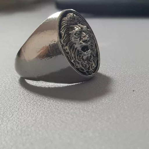 Strieborný prsteň s motívom levej hlavy (veľkosť 10)