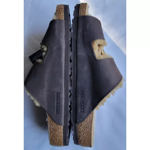 Birkenstock Arizona Bold Shearling Espresso Bőr Széles Fazon Férfi Cipő EU 41-es méret