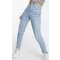 Rifle Topshop High Rise Mom strihu, Bleach Blue, W30 L30 EUR 40