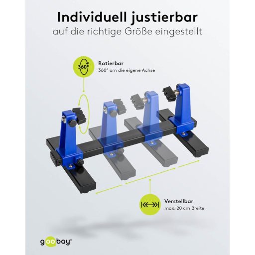 goobay PCB nyáklap tartó rögzítő szereléshez és szervizhez