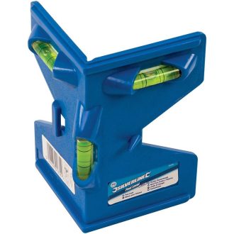   Silverline SL05 Mágneses Oszlopszintező 135 mm - Többszínű Műanyag Vízmérték Kerítésoszlopokhoz, Postaládákhoz