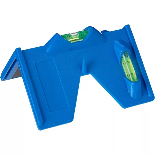 Silverline SL05 Nivelă magnetică cu stâlp 135 mm - Nivelă multicoloră din plastic pentru stâlpi de gard, cutii poștale