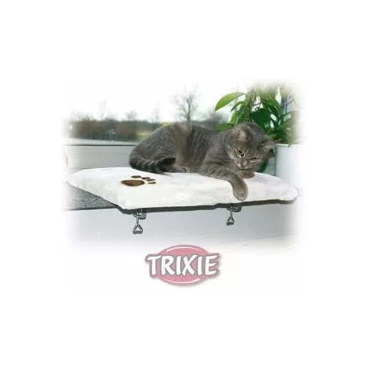 TRIXIE Ablakpárkány Lépcsőfok Macskáknak 51x36 cm Világosszürke - 1 Stück (1er Pack), White/Flyaway Orchid