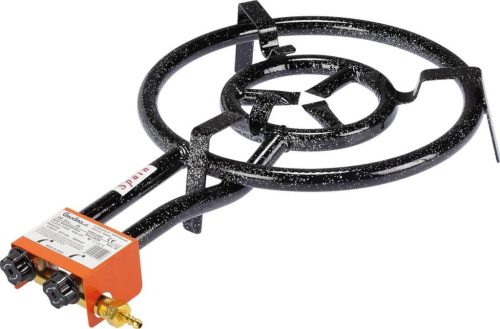 Arzător paella pe gaz Garcima 600 mm - Plită circulară pe gaz din oțel cu racord spaniol, 4,67 kg, Ideal pentru paella, clătite, omlete