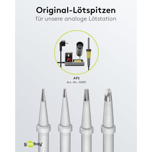 Set vârfuri de lipit Goobay pentru stație cu 4 canale AP 2