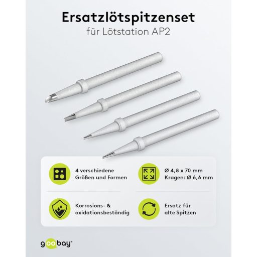 Set vârfuri de lipit Goobay pentru stație cu 4 canale AP 2