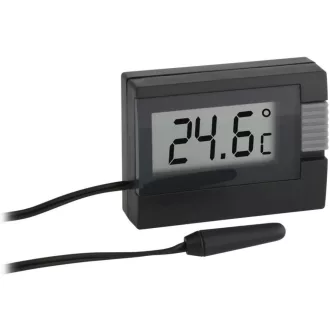   TFA Dostmann digitális hőmérő fekete, pontos hőmérséklet méréshez - black