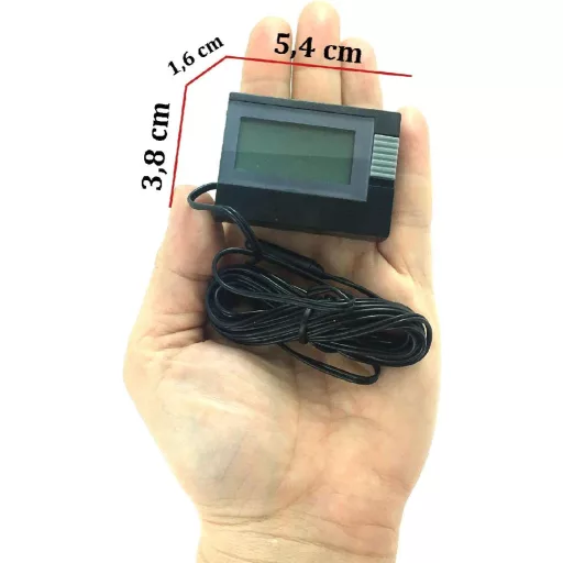 TFA Dostmann digitális hőmérő fekete, pontos hőmérséklet méréshez - black