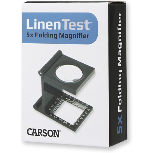 Skladacia lupa Carson 5x30 LinenTest na kontrolu textílií