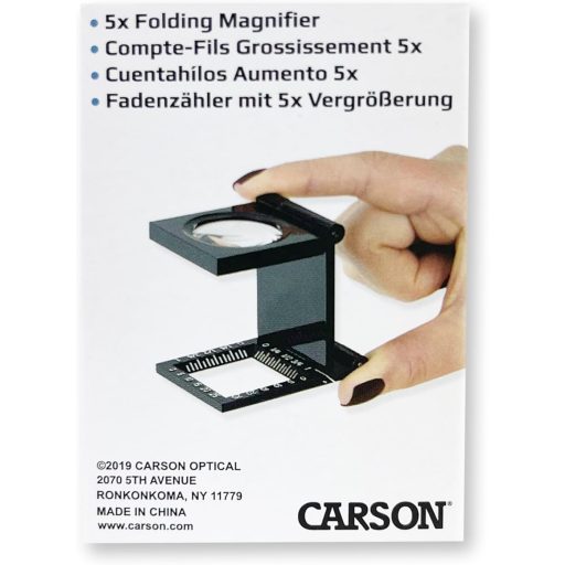 Carson 5x30 LinenTest összecsukható nagyító lupe szövetmegvizsgáláshoz