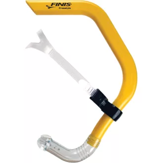   Snorkel central pentru înot FINIS Freestyle, Galben - Pentru dezvoltarea tehnicii și a posturii în înot