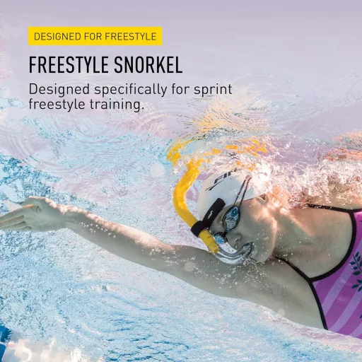 FINIS Freestyle Center-Mount Sznorkel Sárga - Úszáshoz Technika és Testtartás Fejlesztéshez