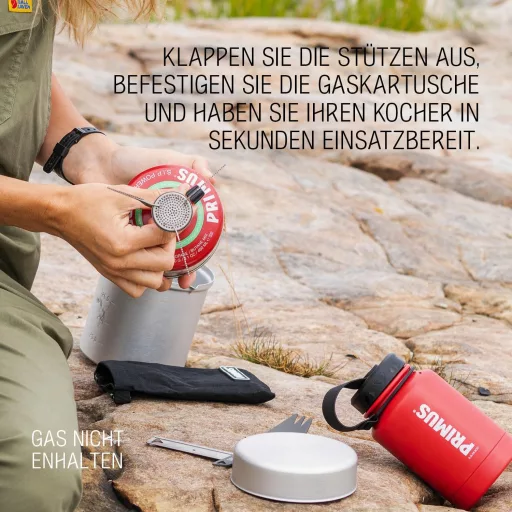 PRIMUS Express Gázfőző Kemping Túrázás Outdoor Főzőlap Izobután Gáz Rozsdamentes Acél Ezüst 96g