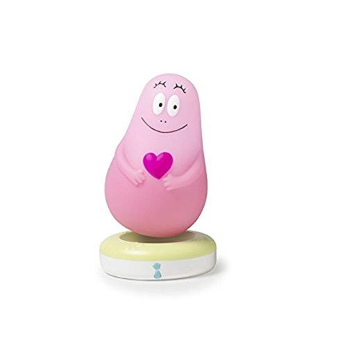 Pabobo Barbapapa Veioză de Noapte Roz pentru Copii - Baterii, Eficiență Energetică, Intensitate Reglabilă, Lampă Sigură pentru Camera Copiilor