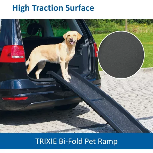 Trixie Műanyag Rámpa 156x41 cm Fekete Autóba Kutyának - Black