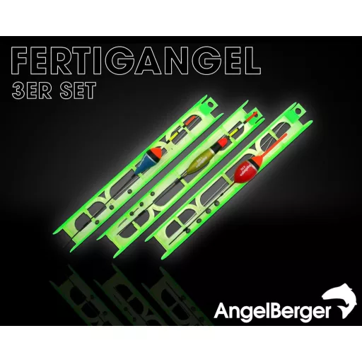 Angel-Berger Horgász szett 3 féle komplett úszós horgászfelszerelés készlet