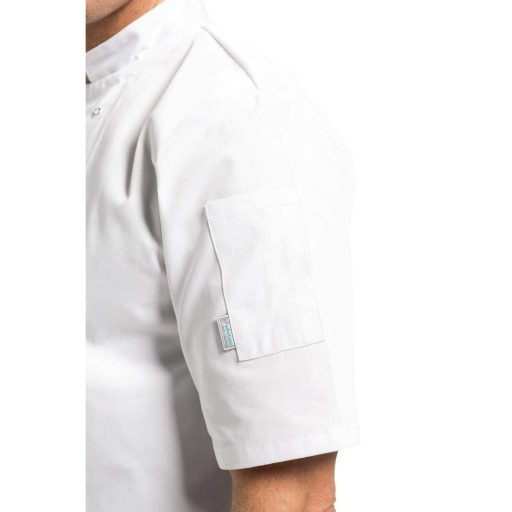 Jachetă de bucătar cu mânecă scurtă albă Whites Chefs Clothing Vegas