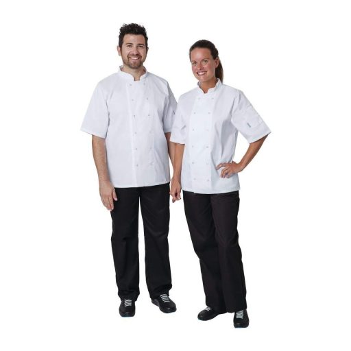 Jachetă de bucătar cu mânecă scurtă albă Whites Chefs Clothing Vegas