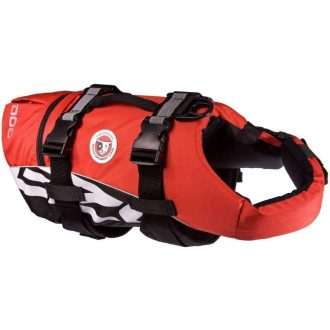   EzyDog DFD Kutya Mentőmellény Piros M Méret - Állítható Úszómellény Kutyáknak 18-27kg Reflektoros Vízálló