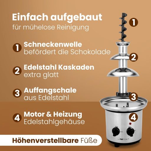 Clatronic SKB 3248 Csokoládé Szökőkút Gyümölcsökhöz és Süteményekhez