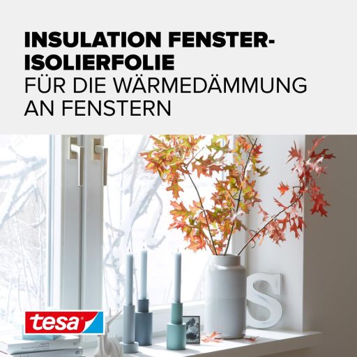Folie termoizolantă pentru ferestre tesa, transparentă, 4m x 1,5m, cu bandă adezivă inclusă