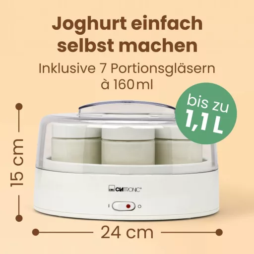 Clatronic JM 3344 joghurtkészítő gép házi joghurthoz
