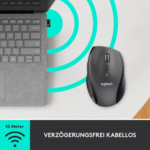 Logitech M705 Marathon vezeték nélküli egér, 3 év akkumulátor, 7 gomb, PC/Mac - Retail Packaging