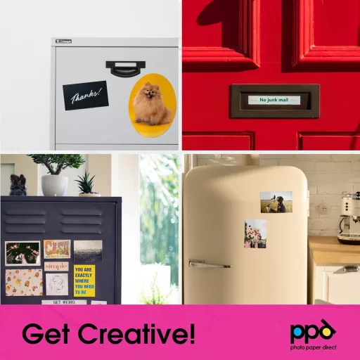 PPD Inkjet Fényes Mágneses Fotópapír A4 - 5 lapos csomag - Hűtőre, fémfelületekre rögzíthető - Fehér, 80g - Tintasugaras nyomtatókhoz