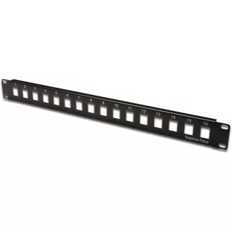 DIGITUS DN-91400 16 portos patch panel 1HE rack mount fekete