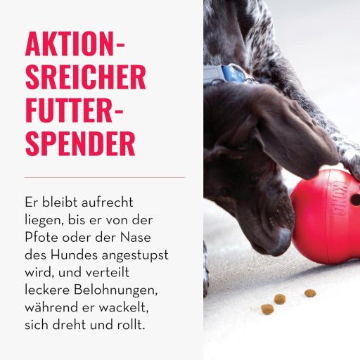 KONG Wobbler Kutyajáték Tölthető Jutalommal Kicsi Piros