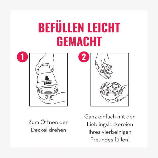 KONG Wobbler Hračka pre psov s plnením na maškrty malá červená