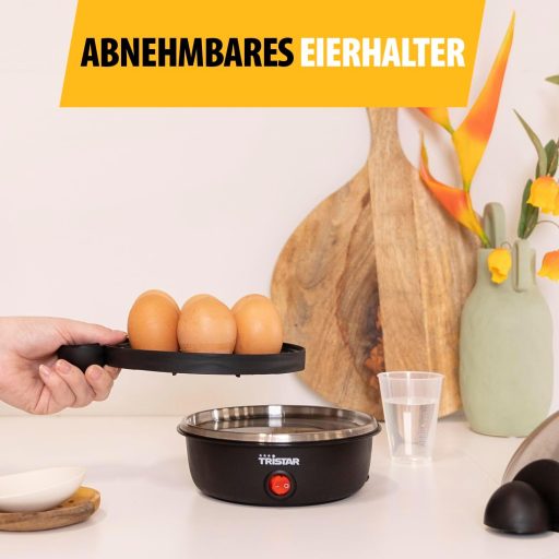 Tristar EK-3076 Tojásfőző 7 tojáshoz rozsdamentes acél fekete