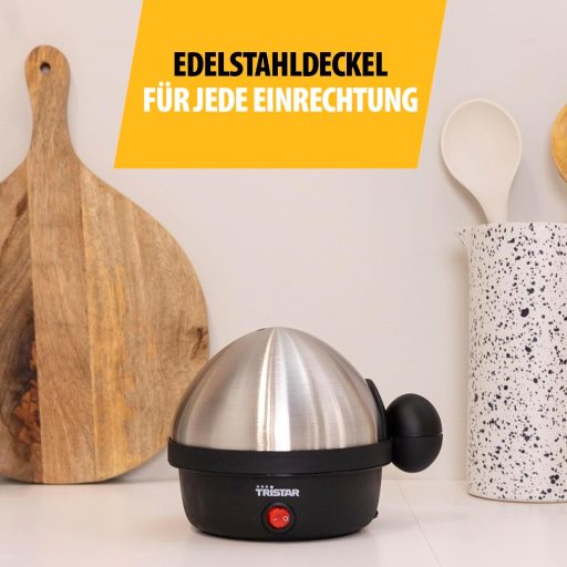 Tristar EK-3076 Tojásfőző 7 tojáshoz rozsdamentes acél fekete