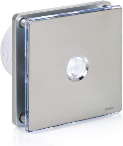STERR Argento LED-es fürdőszobai ventilátor mozgásérzékelővel, 100 mm, csendes