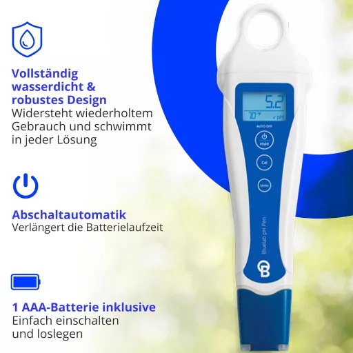 pH-metru digital Bluelab pH Pen, precizie ±0,1, sondă plutitoare rezistentă la apă