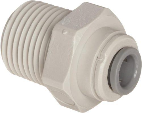 Adaptor drept John Guest, tub de 1/4 inch x filet exterior NPTF de 3/8 inch - racord rapid acetal pentru tuburi