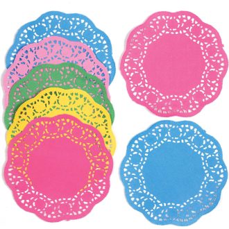   Farebné papierové čipky Baker Ross - Pre detské tvorenie - 120 ks mix