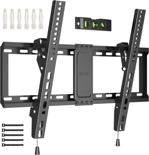 Suport TV de Perete BONTEC, Inclinabil, pentru Ecrane LED LCD OLED de 37-85 Inch, Televizoare Plate și Curbate, VESA 600x400mm, Capacitate Maximă 60kg