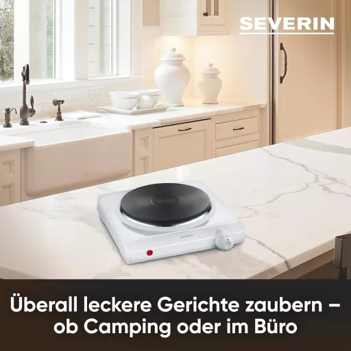 SEVERIN elektromos főzőlap 18,5 cm-es sütőfelülettel, fokozatmentes hőmérséklet-szabályozás