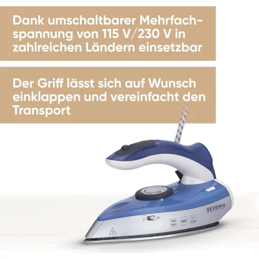 SEVERIN BA 3234 Utazó Gőzvasaló Ezüst Kompakt Hordozható