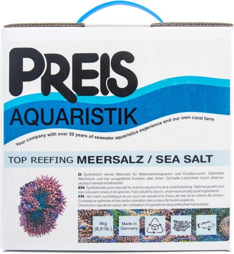 Preiser Records 164 Sare de Mare pentru Pești de Acvariu - 4 kg Pudră Albă - Ingrediente de Puritate Farmaceutică Europeană - Produs în Germania