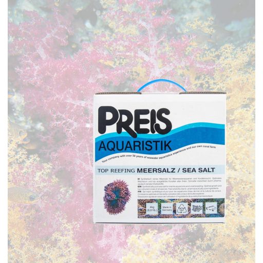 Preiser Records 164 Morska sol za akvarijske ribe - 4 kg Bijeli prah - Sastojci farmaceutske čistoće prema Europskoj farmakopeji - Proizvod iz Njemačke