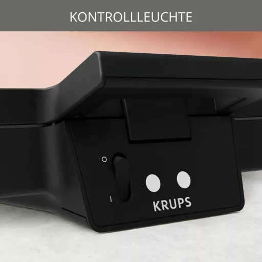 Krups FDK 451 szendvicssütő 850W fekete, 25x12cm grillezőlappal