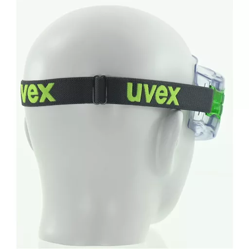 Celotvárové ochranné okuliare Uvex Ultravision so zelenými straničkami