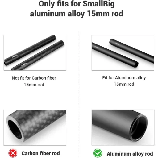 Conector prelungitor bară aluminiu 15mm, set de 2 bucăți