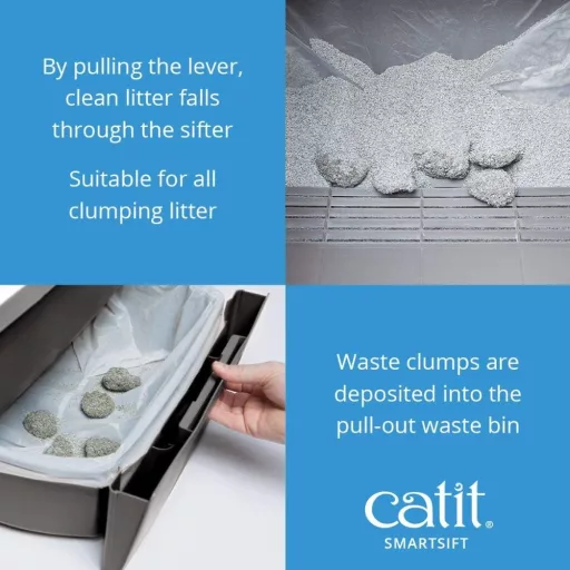 Catit SmartSift macskavécé biodegradálható betétekkel - easy cleaning