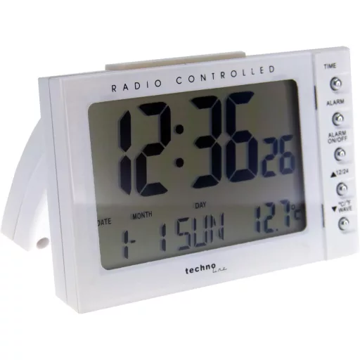 techno line WT 188 fehér rádiós ébresztőóra 11,5 cm
