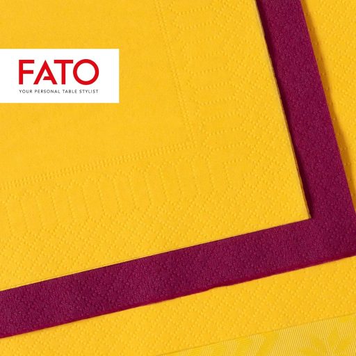 FATO Sárga Papír Szalvéta 33x33cm 2 Rétegű 50db Csomag