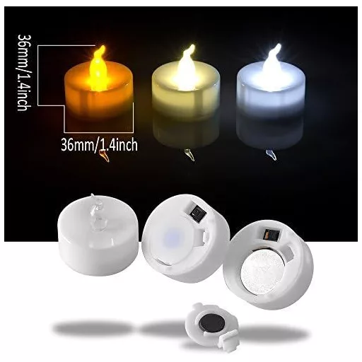 AGPTEK 24 db LED gyertya időzítővel, meleg fehér lángeffekt, 6/18 órás ciklus