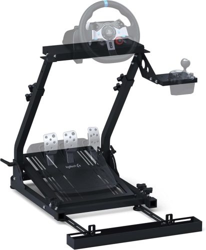 Suport universal pentru volan GT Omega, compatibil cu Logitech G29 G923, Thrustmaster T500, Fanatec Clubsport, unghi de înclinare reglabil, pliabil.